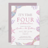 Mermaid Birthday Invitation 招待状 (正面/裏面)