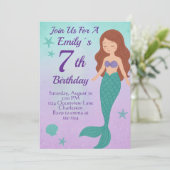 Mermaid Birthday Invitation 招待状 (スタンド正面)