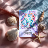 Mermaid Birthday Numbers 67 Kids 招待状