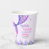 Mermaid Birthday Party Cups for Girls 紙コップ (裏面)