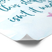 Mermaid Birthday Party Decorations Sign ポスター (角)