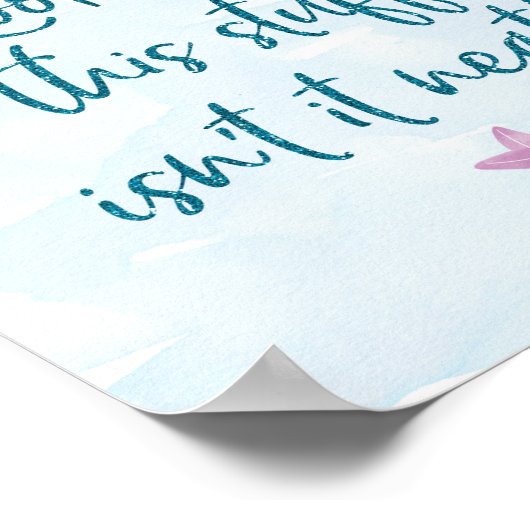 Mermaid Birthday Party Decorations Sign ポスター (角)