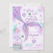 Mermaid Birthday Party Invitation 招待状 (正面)