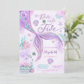 Mermaid Birthday Party Invitation 招待状 (スタンド正面)
