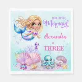 Mermaid Birthday Party - Under the Sea Splish Spla スタンダードランチョンナプキン