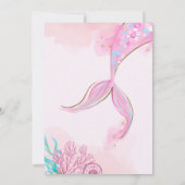 Mermaid Birthday Pool Party Invitation 招待状 (裏面)