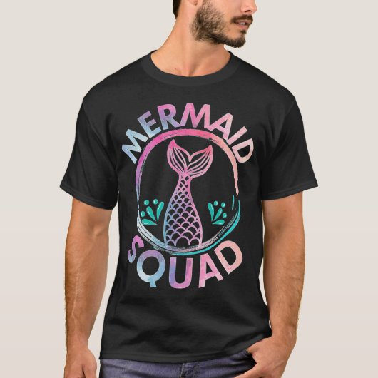 Mermaid Birthday Squad Party T  Gift T best friend Tシャツ (正面)