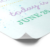 Mermaid Birthday Stats Milestone Poster ポスター (角)