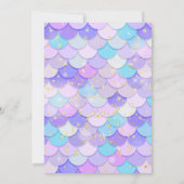 Mermaid Birthday - Under the Sea Splish Splash 招待状 (裏面)