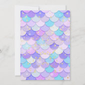 Mermaid Birthday - Under the Sea - Splish splash 招待状 (裏面)