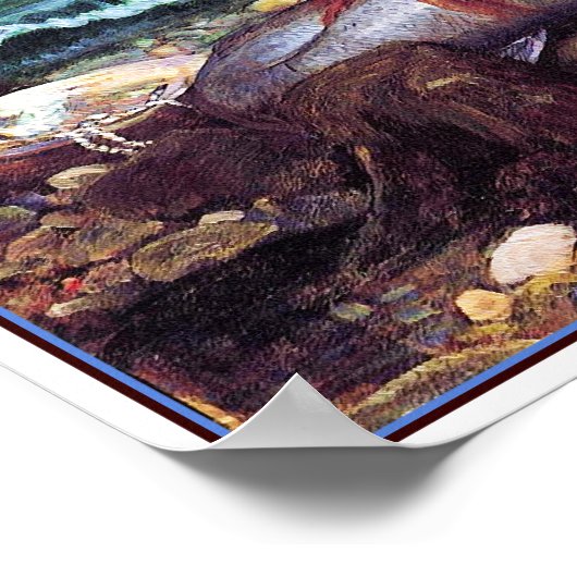 Mermaid by John Waterhouse ポスター (角)