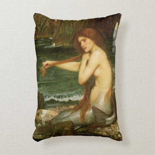 Mermaid by John William Waterhouse アクセントクッション (正面(垂直))