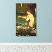Mermaid by John William Waterhouse キャンバスプリント (インサイチュ (ウッドフロア))