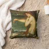 Mermaid by John William Waterhouse クッション (ブランケット)