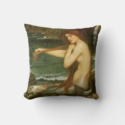 Mermaid by John William Waterhouse クッション (正面)