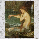 Mermaid by John William Waterhouse ジグソーパズル<br><div class="desc">A Mermaid (1901) by JW Waterhouse is a vintage Victorian Era Pre-Raphaelite fine art portrait painting. A mermaid is brushing her hair on the beach by the seashore. A mermaid is a mythological aquatic creature that is half human and half fish. About the artist: John William Waterhouse (1849-1917) was an...</div>