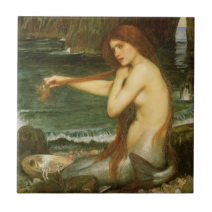 Mermaid by John William Waterhouse タイル