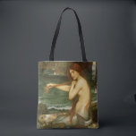 Mermaid by John William Waterhouse トートバッグ<br><div class="desc">JWウォーターハウスのマーメイド(1901)はヴィンテージビクトリアン時代のラファエ素晴らしリー美術ポートレートの絵画作品。人魚が海岸でビーチを磨いている。人魚は人間と魚の半分の神話的な水中競技の生き物である。芸術家について:ジョン・ウィリアム・ウォーターハウス(1849-1917)は、古代ギリシャ神話や文学のキャラクターの絵で最も有名な英国のプレラファエリートの画家である。</div>