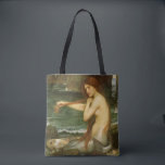 Mermaid by John William Waterhouse トートバッグ<br><div class="desc">JWウォーターハウスのマーメイド(1901)はヴィンテージビクトリアン時代のラファエ素晴らしリー美術ポートレートの絵画作品。人魚が海岸でビーチを磨いている。人魚は人間と魚の半分の神話的な水中競技の生き物である。芸術家について:ジョン・ウィリアム・ウォーターハウス(1849-1917)は、古代ギリシャ神話や文学のキャラクターの絵で最も有名な英国のプレラファエリートの画家である。</div>