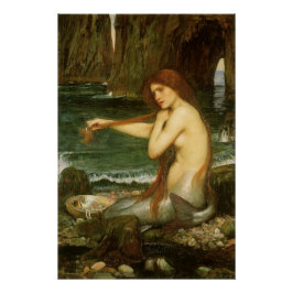 Mermaid by John William Waterhouse ポスター