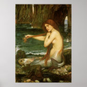 Mermaid by John William Waterhouse ポスター (正面)