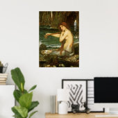 Mermaid by John William Waterhouse ポスター (ホームオフィス)