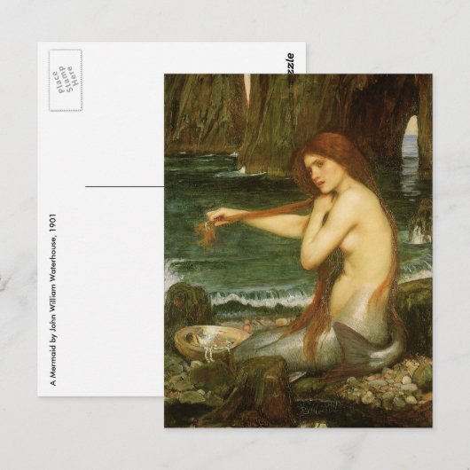 Mermaid by John William Waterhouse ポストカード (正面/裏面)