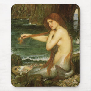 Mermaid by John William Waterhouse マウスパッド