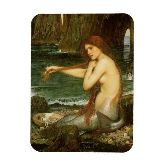 Mermaid by John William Waterhouse マグネット (縦)