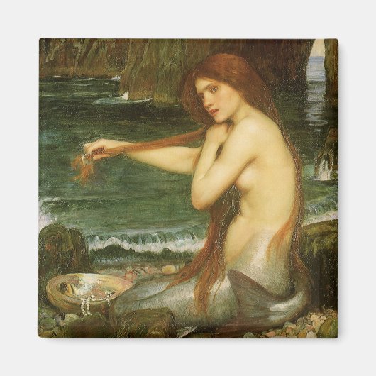 Mermaid by John William Waterhouse マグネット (正面)