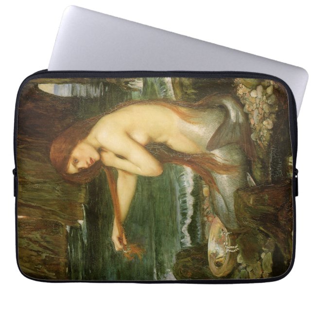 Mermaid by John William Waterhouse ラップトップスリーブ (正面)
