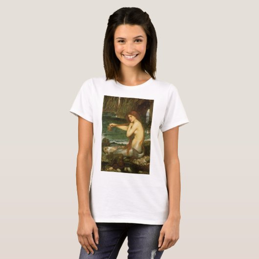 Mermaid by John William Waterhouse Tシャツ (正面フル)
