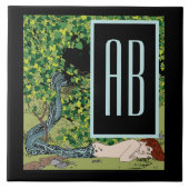 Mermaid by Koloman Moser タイル (正面)