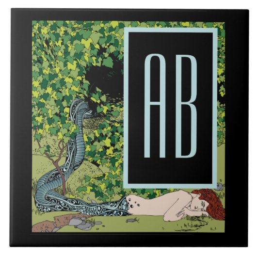 Mermaid by Koloman Moser タイル (正面)