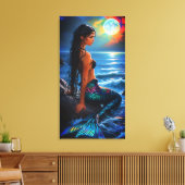 Mermaid by the Sea Canvas Wall Art キャンバスプリント (インサイチュ (リビング))