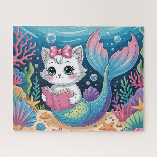 Mermaid Cat ジグソーパズル (横)