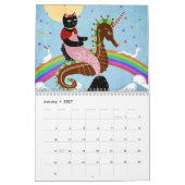 Mermaid Cat Calendar カレンダー (1月 2027)