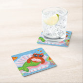 Mermaid Cat Coasters スクエアペーパーコースター (インサイチュ)