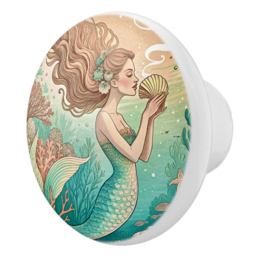 Mermaid ceramic drawer knobs セラミックノブ (右)