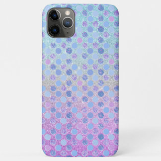 Mermaid Colorful Bubbles Faux Glitter Ombre iPhone 11 Pro Maxケース