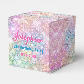 Mermaid colorful iridescent birthday custom フェイバーボックス (裏面サイド)