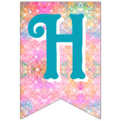 Mermaid colorful whimsical birthday custom バンティングフラッグ (第2の旗)