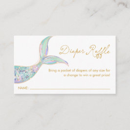 Mermaid Diaper Raffle Ticket Enclosure Card エンクロージャーカード