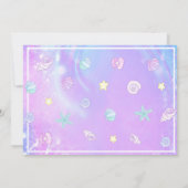 Mermaid Dive Into Five 5誕生日写真 招待状 (裏面)