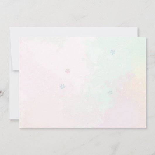 Mermaid Dive Into Five 5th Birthday Party Photo 招待状 (裏面)