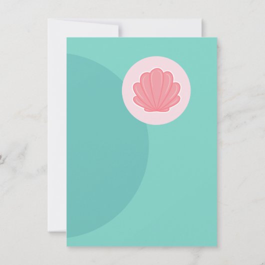 Mermaid dreams birthday invitation 招待状 (裏面)