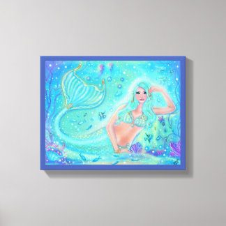 Mermaid Eiraと熱帯魚Renee Lavoie著 キャンバスプリント