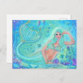 Mermaid Eiraと熱帯魚Renee Lavoie著 ポストカード (正面/裏面)