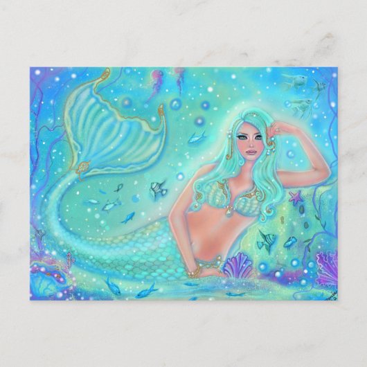 Mermaid Eiraと熱帯魚Renee Lavoie著 ポストカード (正面)