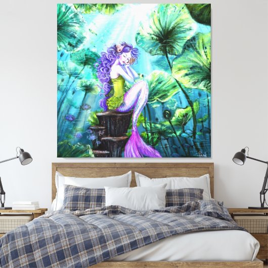 Mermaid Fantasy Canvas Print キャンバスプリント (インサイチュ (寝室))